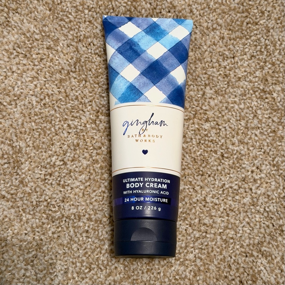 Bath &‎ Body Works Gingham Ultimate Hydration Body Cream Hyaluronic Acid 8oz